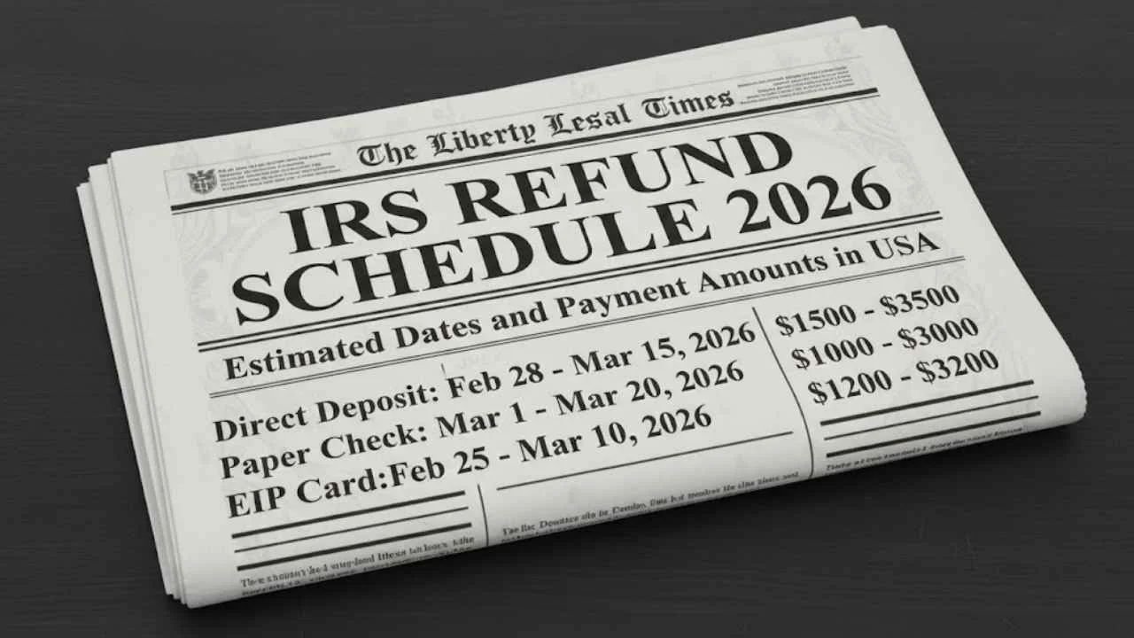 IRS Refund Schedule 2026: Estimated USA Dates and Payment Amounts Explained