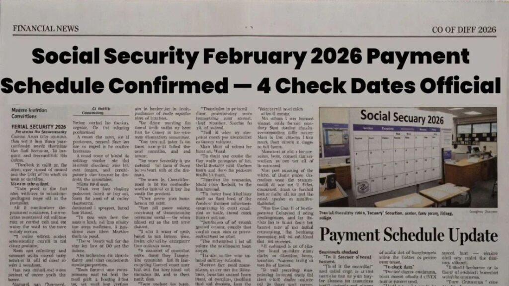 Check Date Org Social Security February 2026 Payment Schedule Confirmed — 4 Official ...