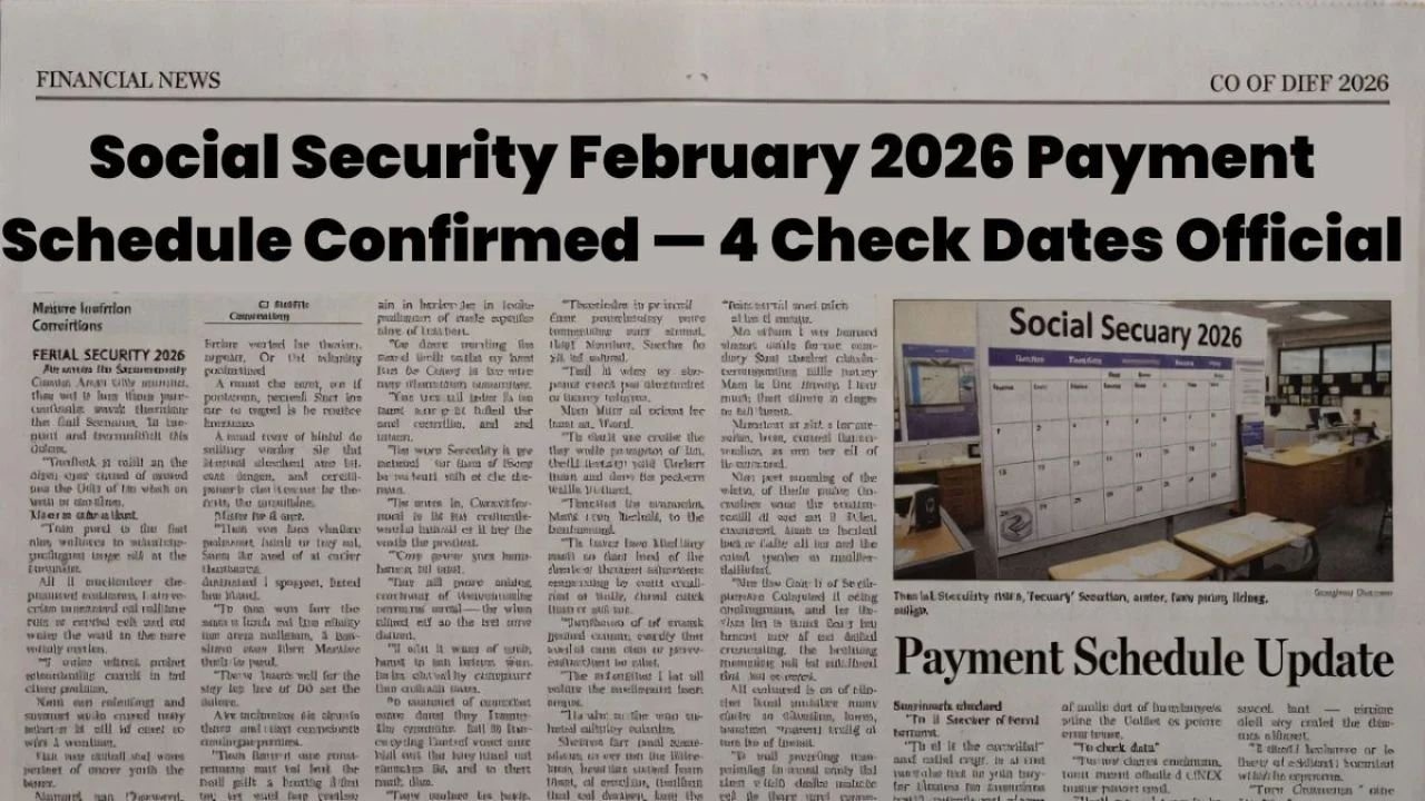 Social Security February 2026 Payment Schedule Confirmed — 4 Official Check Dates